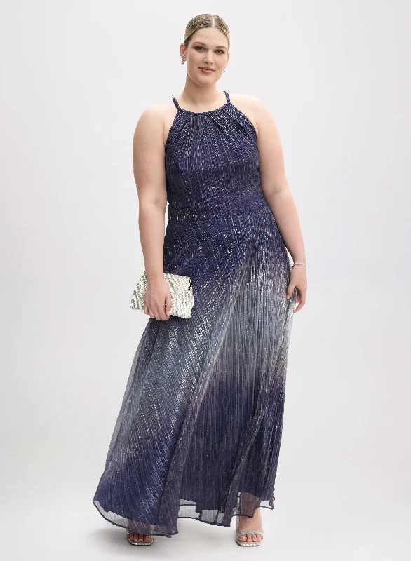 Midi dresses with satin - finish fabrics for a luxurious feel Metallic Halter Neck Dress Midi dresses with satin - finish fabrics for a luxurious feel Metallic Halter Neck Dress