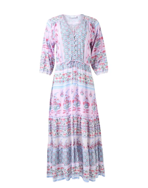 Everyday Dress with V - neck for a Flattering Fit Everyday Dress with UV - protection for Sun - filled Days Carrie Pink Printed Midi Dress Everyday Dress with V - neck for a Flattering Fit Everyday Dress with UV - protection for Sun - filled Days Carrie Pink Printed Midi Dress