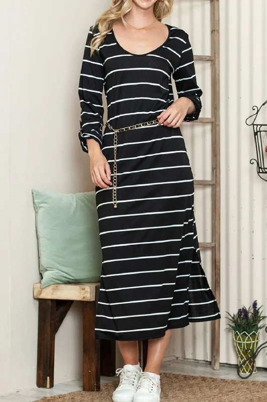 Everyday Dress with Polka - dot Design for a Fun Vibe Everyday Dress with Sequined Appliques for a Sparkling Effect Slit Striped Scoop Neck Long Sleeve Midi Tee Dress Everyday Dress with Polka - dot Design for a Fun Vibe Everyday Dress with Sequined Appliques for a Sparkling Effect Slit Striped Scoop Neck Long Sleeve Midi Tee Dress