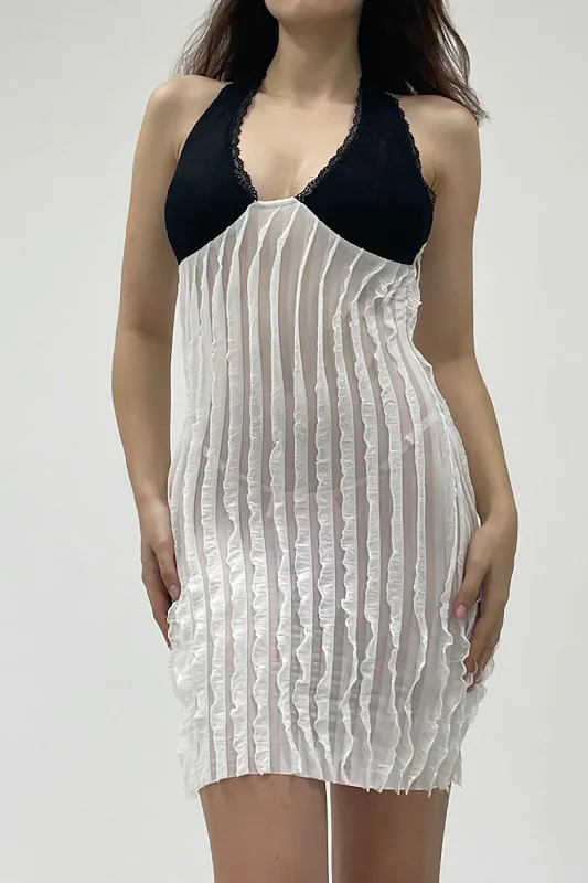 Velvet mini dresses for autumn weddings Color Block Backless Mini Dress