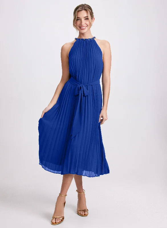 High - low midi dresses with geometric patterns for a modern party Chain Link Halter Neck Dress High - low midi dresses with geometric patterns for a modern party Chain Link Halter Neck Dress