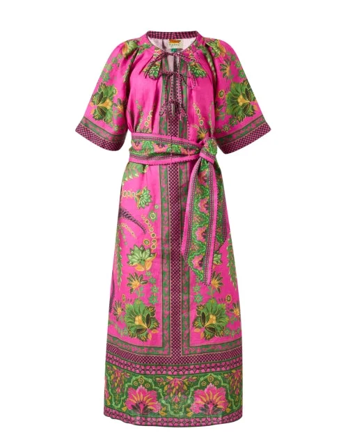   Ana Pink Tropical Printed Dress