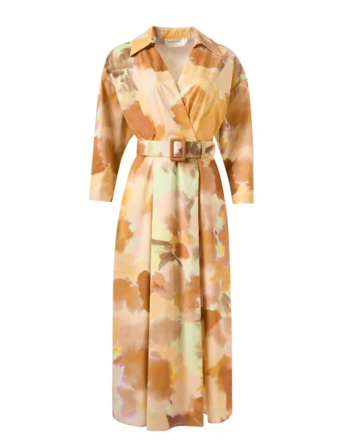 Plus - size Everyday Dress with Empire Waist​  Brooklyn Multi Print Shirt Dress