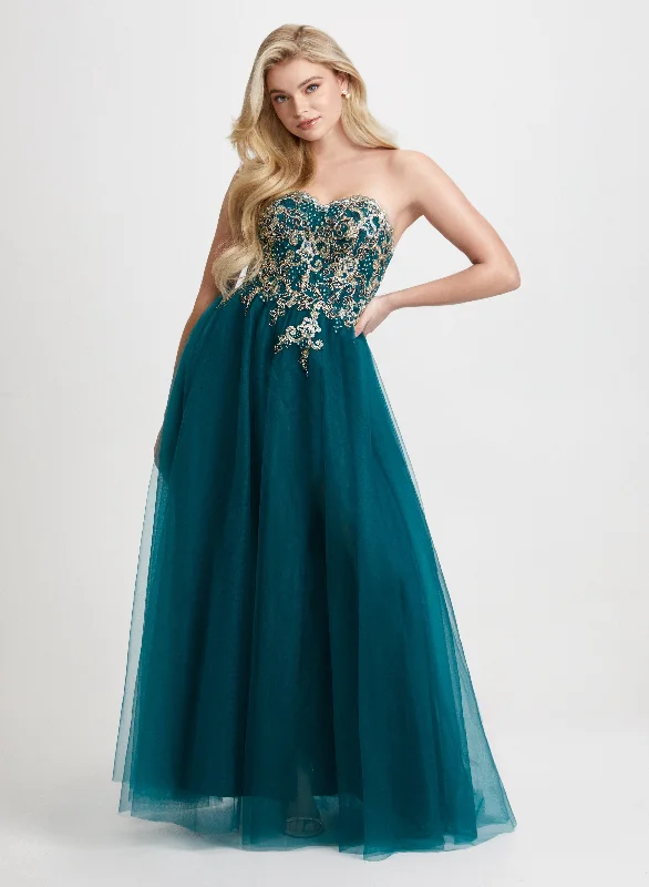 Midi dresses with embroidered accents for a unique and detailed design Embellished Corset Detail Gown Midi dresses with embroidered accents for a unique and detailed design Embellished Corset Detail Gown