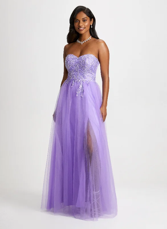 Midi dresses with button - front designs for a classic touch Embellished Corset Detail Gown Midi dresses with button - front designs for a classic touch Embellished Corset Detail Gown