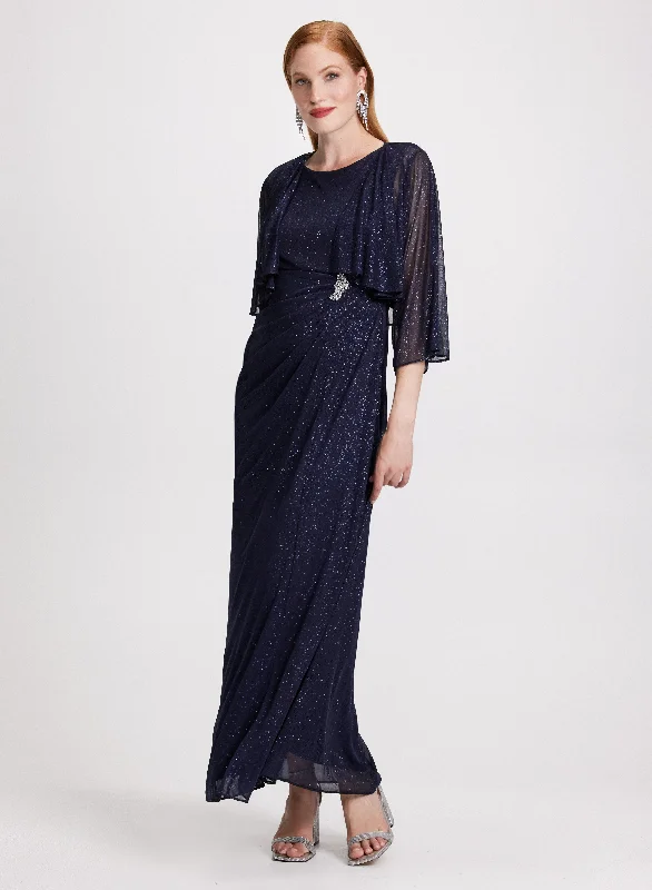 Midi dresses with cold - shoulder cutouts for a trendy style Cascade Jacket & Jewel Detail Dress Midi dresses with cold - shoulder cutouts for a trendy style Cascade Jacket & Jewel Detail Dress