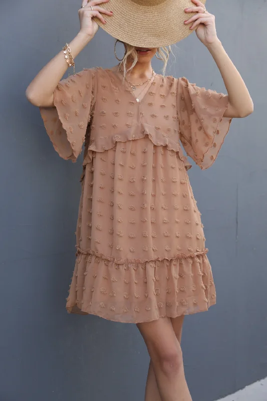 Everyday Dress with Sequined Appliques for a Sparkling Effect Everyday Dress with Keyhole Back for a Stylish Detail Swiss Dot V-Neck Flutter Sleeve Mini Dress Everyday Dress with Sequined Appliques for a Sparkling Effect Everyday Dress with Keyhole Back for a Stylish Detail Swiss Dot V-Neck Flutter Sleeve Mini Dress