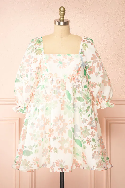 Midi dresses with pleated skirts for a timeless and elegant appeal Jiselle | Short Floral Babydoll Dress Midi dresses with pleated skirts for a timeless and elegant appeal Jiselle | Short Floral Babydoll Dress