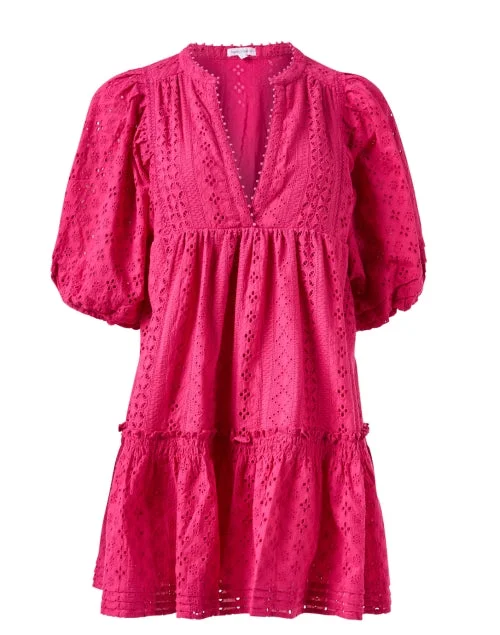   Aria Pink Eyelet Dress