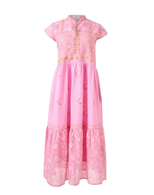 Everyday Dress with Pintucked Details for a Textured Look Everyday Dress with Tie - dye Print for a Retro Look Pink and Orange Embroidered Dress Everyday Dress with Pintucked Details for a Textured Look Everyday Dress with Tie - dye Print for a Retro Look Pink and Orange Embroidered Dress