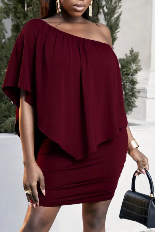 Everyday Dress with Elastic - cuffed Sleeves for a Casual Look Everyday Dress with Ombre Effect for a Trendy Look Plus Size One-Shoulder Half Sleeve Mini Dress Everyday Dress with Elastic - cuffed Sleeves for a Casual Look Everyday Dress with Ombre Effect for a Trendy Look Plus Size One-Shoulder Half Sleeve Mini Dress
