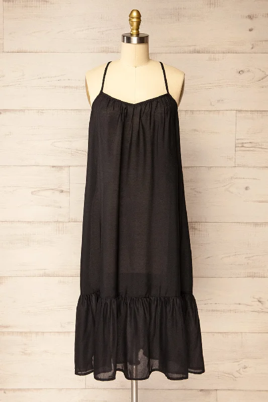 Plaid midi dresses for a fall - themed family gathering Berkana Black | Midi Beach Dress Plaid midi dresses for a fall - themed family gathering Berkana Black | Midi Beach Dress