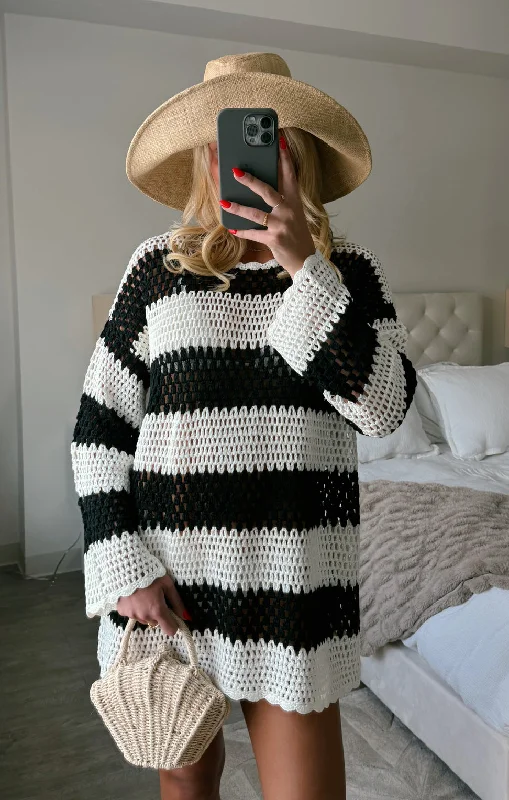 Printed mini dresses for a casual day out Paula Pullover ~ Cruise Stripe