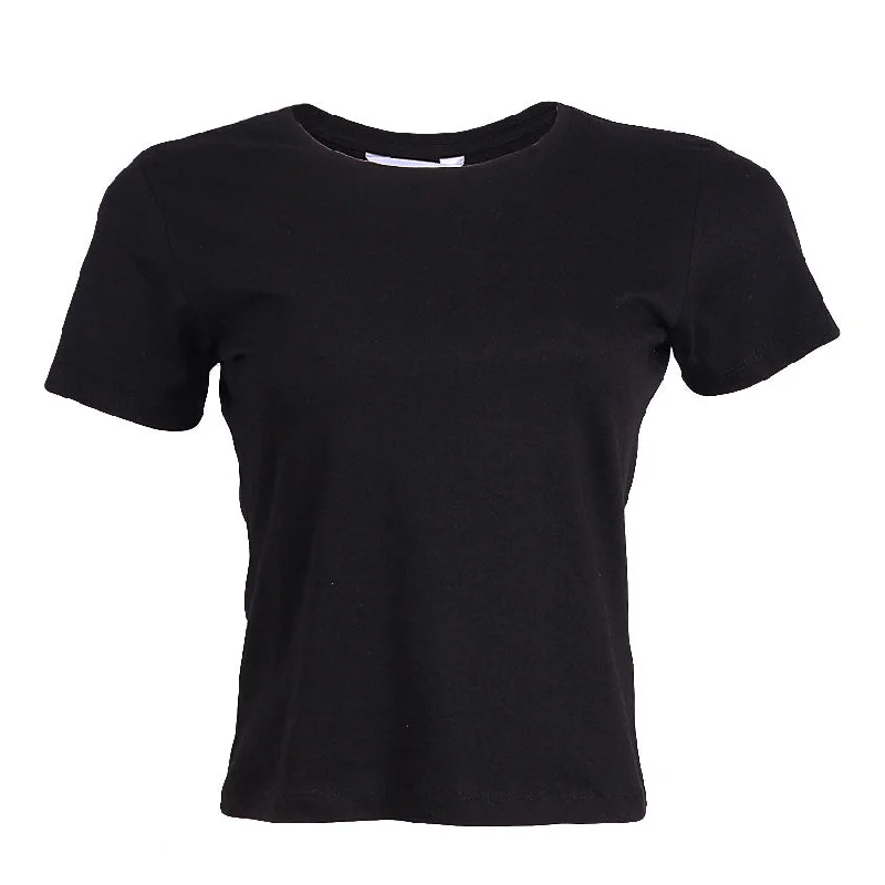 Women's Tight Trousers with Drawstring Waist in Khaki for a Relaxed and Adjustable FitREDTAG Women's Black Casual T-Shirts