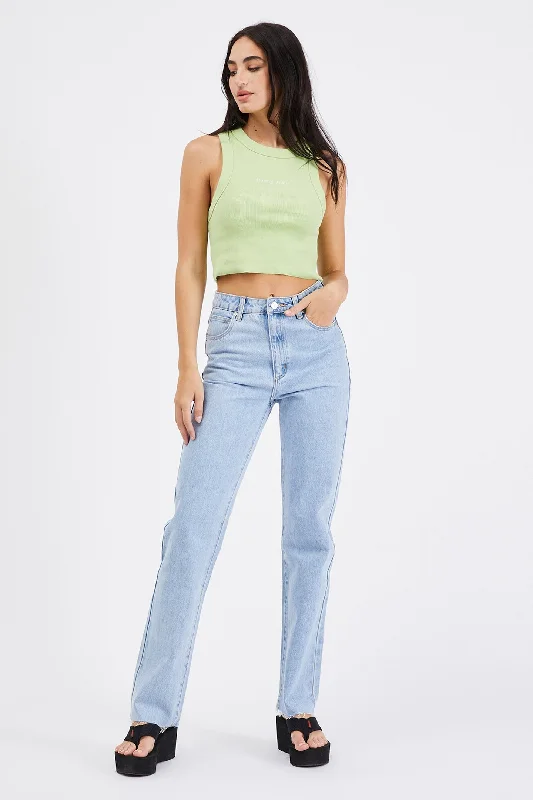 Women's High - Waisted Tight Trousers with Side Slits in Beige for a Trendy LookAbrand 94 High Straight Walkaway Jean Women's High - Waisted Tight Trousers with Side Slits in Beige for a Trendy LookAbrand 94 High Straight Walkaway Jean