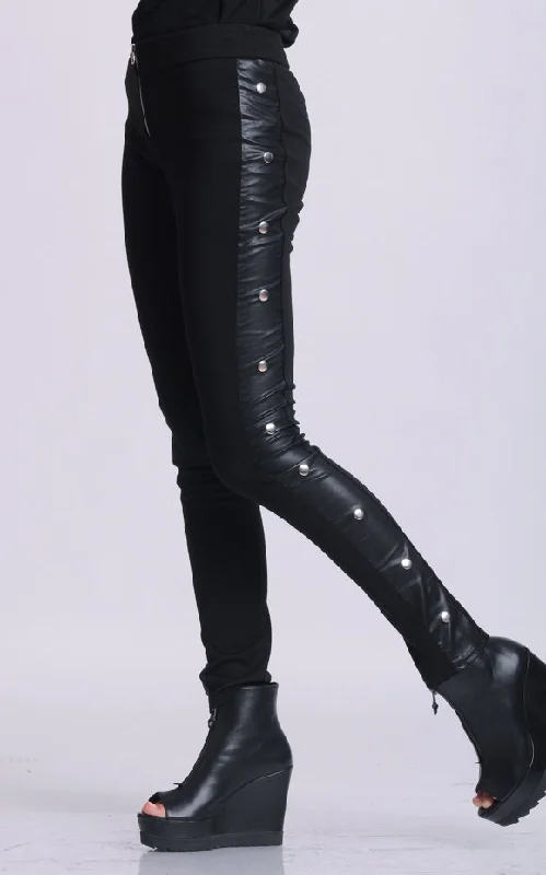 High - Waisted Women's Leather Tight Trousers in Black for a Rock - Chic LookBlack Leather Leggings High - Waisted Women's Leather Tight Trousers in Black for a Rock - Chic LookBlack Leather Leggings