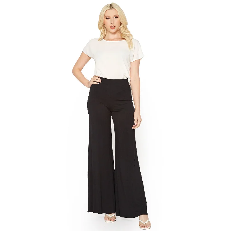 Women's Tight Trousers with Mesh Panels in Black for a Sexy and Modern AppearanceWomen's Solid Flare Leggings