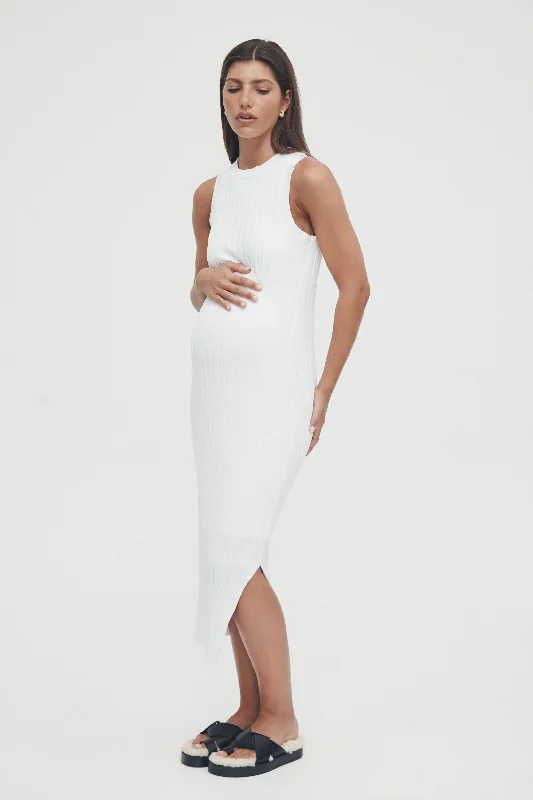 organic cotton women nursing braLuxe Shift Dress (White) - FINAL SALE