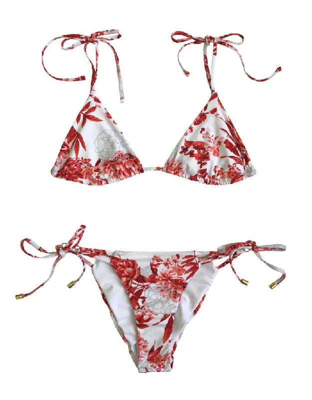 moisture wicking women bikini briefs for drynessSamantha Tie Side Bikini Bottom in Red Floral moisture wicking women bikini briefs for drynessSamantha Tie Side Bikini Bottom in Red Floral