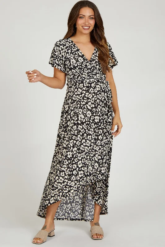 wireless breathable women nursing braBlack Animal Print Wrap Front V-Neck Hi-Low Maternity Midi Dress wireless breathable women nursing braBlack Animal Print Wrap Front V-Neck Hi-Low Maternity Midi Dress