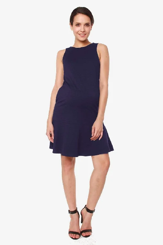 anti - bacteria odor resistant women nursing braCyra Flare Sleeveless Hem Maternity Dress Navy anti - bacteria odor resistant women nursing braCyra Flare Sleeveless Hem Maternity Dress Navy