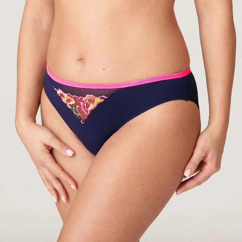 lace trimmed women lingerie for romanceDevdaha Velvet Blue Rio Briefs