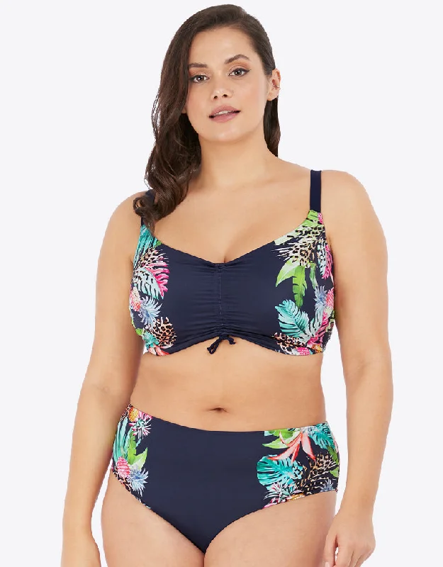 Elomi Pina Colada Underwired Crop Bikini Top Midnight