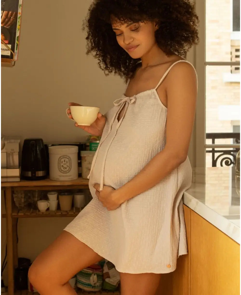 convertible women nursing bra with different stylesMaternity and nursing nightdress Trousseau beige convertible women nursing bra with different stylesMaternity and nursing nightdress Trousseau beige