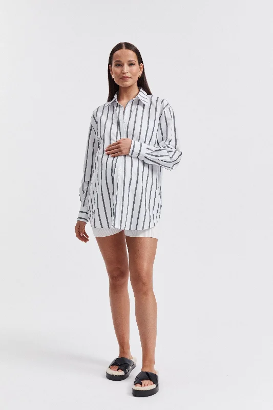 padded cup women nursing braAzure Shirt (White/Black Stripe)