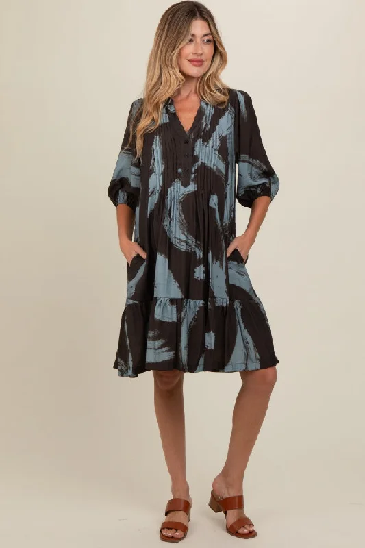 anti - bacteria women nursing braMocha Abstract Print Button Up Maternity Midi Dress anti - bacteria women nursing braMocha Abstract Print Button Up Maternity Midi Dress