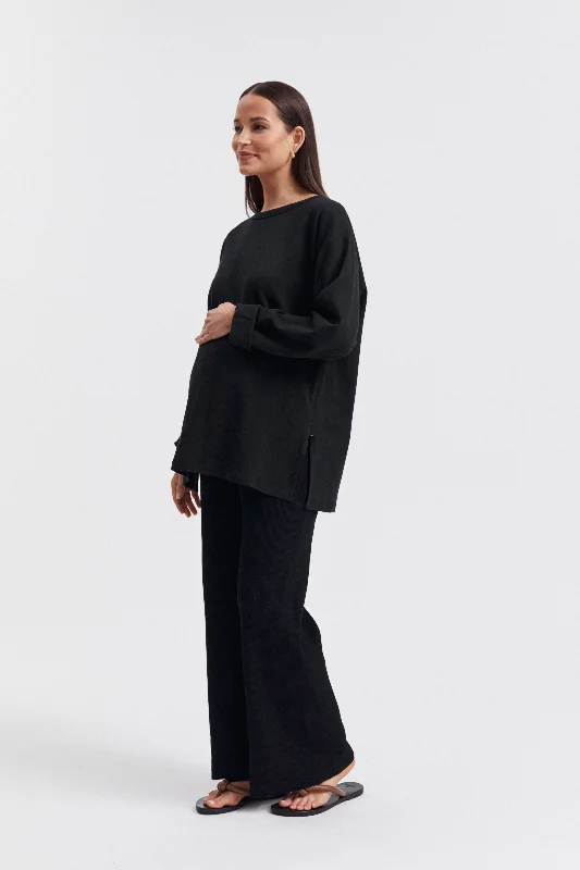 easy - access women nursing braOrganic Cotton LS Tee (Black)