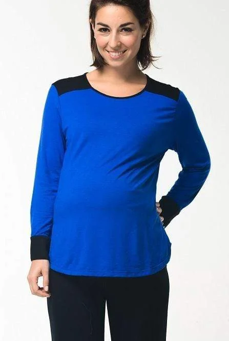 padded moisture wicking women nursing braMaggie Contrast Maternity Top Ryl