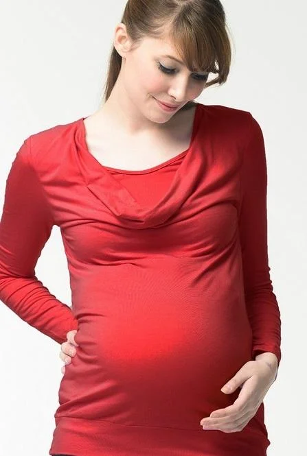 coordinating women nursing bra with maternity wearVelma Cowl Bamboo Cotton Long Sleeve Nursing Nursing Top Red coordinating women nursing bra with maternity wearVelma Cowl Bamboo Cotton Long Sleeve Nursing Nursing Top Red