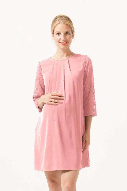 printed pattern women nursing braElly Nursing Dress Coral Blush