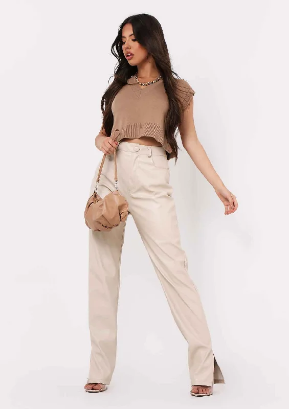 hooded women cardigan for added warmth and styleEzra Mocha V Neck Wide Fit Cropped Knitted Vest hooded women cardigan for added warmth and styleEzra Mocha V Neck Wide Fit Cropped Knitted Vest