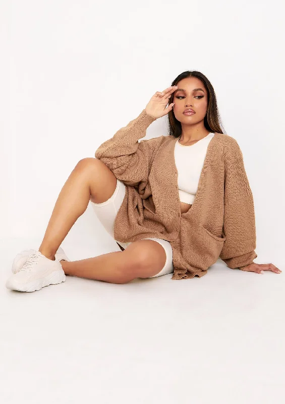 color block women cardigan with bold huesFreya Mocha Knitted Oversized Button Through V-Neck Cardigan Dress color block women cardigan with bold huesFreya Mocha Knitted Oversized Button Through V-Neck Cardigan Dress