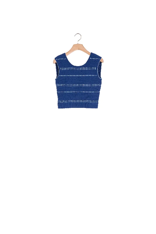 plus size women cardigan for comfortable layeringDébardeur en maille élatiquée
