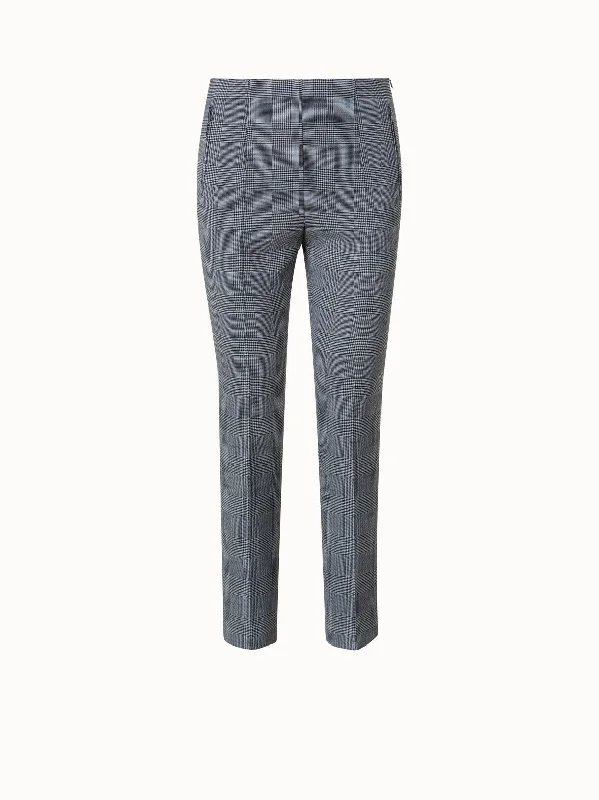 Bootcut Style Women's Stretch Denim Jeans in Dark WashChecked Wool Double-Face Slim Pants Bootcut Style Women's Stretch Denim Jeans in Dark WashChecked Wool Double-Face Slim Pants