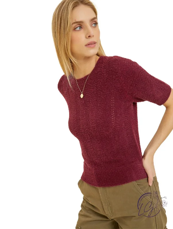 Women's Fuzzy Mohair - Blend Sweater in Light Pink for a Soft and Cozy FeelChic Drift Sweater Tee Women's Fuzzy Mohair - Blend Sweater in Light Pink for a Soft and Cozy FeelChic Drift Sweater Tee