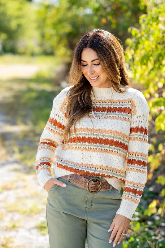 Plus Size Women's Striped Cotton - Blend Sweater in Navy and White for a Nautical ThemeChic Striped Woven Sweater Plus Size Women's Striped Cotton - Blend Sweater in Navy and White for a Nautical ThemeChic Striped Woven Sweater