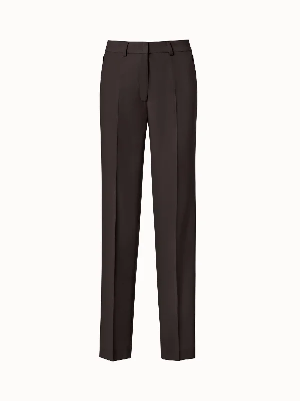 Bell - Bottom Style Women's Denim Pants with Embroidered DetailsCool Wool Straight Leg Pants Bell - Bottom Style Women's Denim Pants with Embroidered DetailsCool Wool Straight Leg Pants