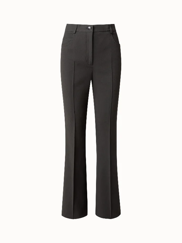 Plus Size Women's Pleated Front Dress Pants for Office WearCotton Silk Double-Face Bootcut Pants Plus Size Women's Pleated Front Dress Pants for Office WearCotton Silk Double-Face Bootcut Pants
