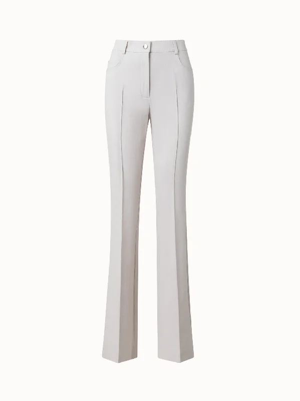 Bell - Bottom Style Women's Denim Pants with Embroidered DetailsCotton Stretch Denim Bootcut Pants Bell - Bottom Style Women's Denim Pants with Embroidered DetailsCotton Stretch Denim Bootcut Pants