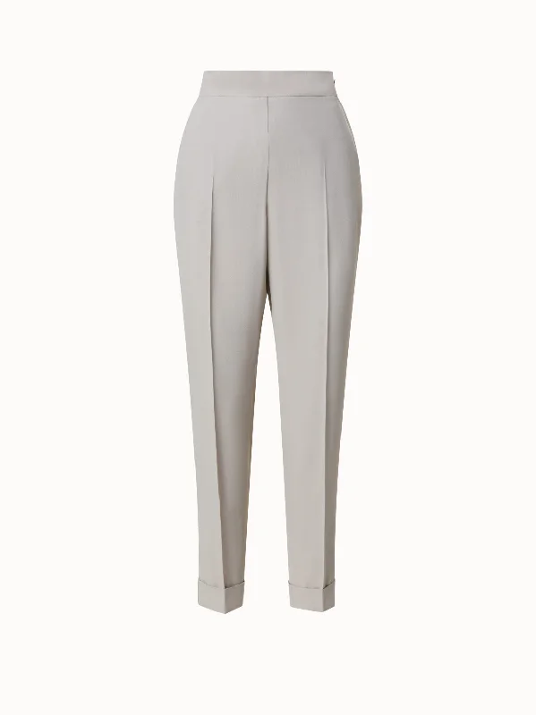 Plus Size Women's Cargo Pants with Multiple Pockets for HikingCrêpe Tapered Pants