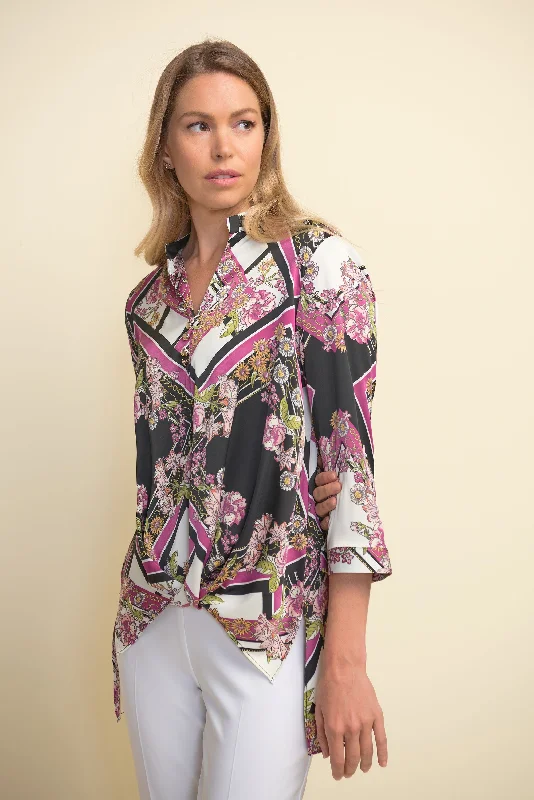 Women's Fuzzy Mohair - Blend Sweater in Light Pink for a Soft and Cozy FeelJoseph Ribkoff Front-Tuck, Baroque Print Shirt Women's Fuzzy Mohair - Blend Sweater in Light Pink for a Soft and Cozy FeelJoseph Ribkoff Front-Tuck, Baroque Print Shirt
