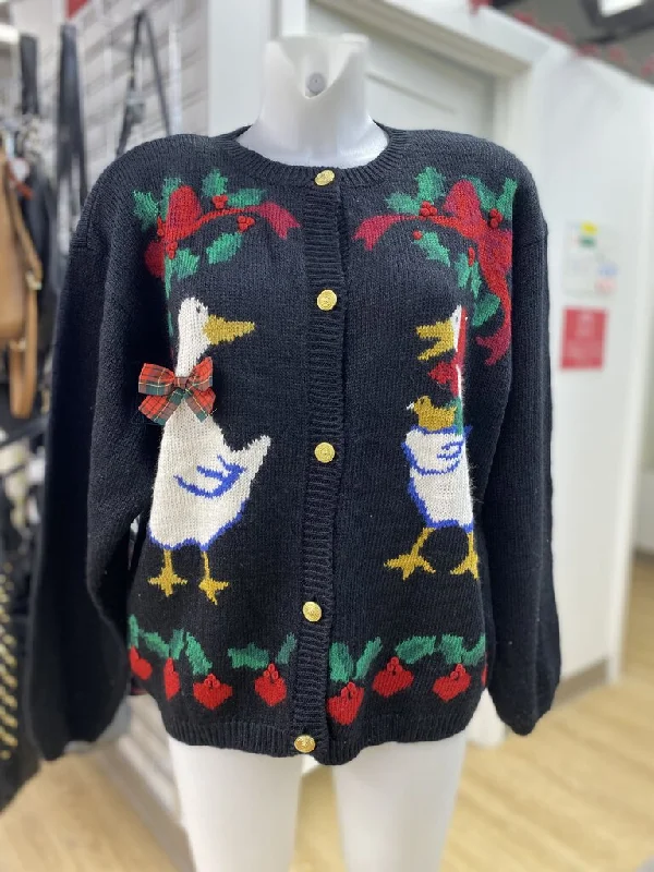 Plus Size Women's V - Neck Long - Sleeve Ribbed Cotton Sweater in Navy for a Classic StyleJantzen vintage Christmas cardi NWT L Plus Size Women's V - Neck Long - Sleeve Ribbed Cotton Sweater in Navy for a Classic StyleJantzen vintage Christmas cardi NWT L