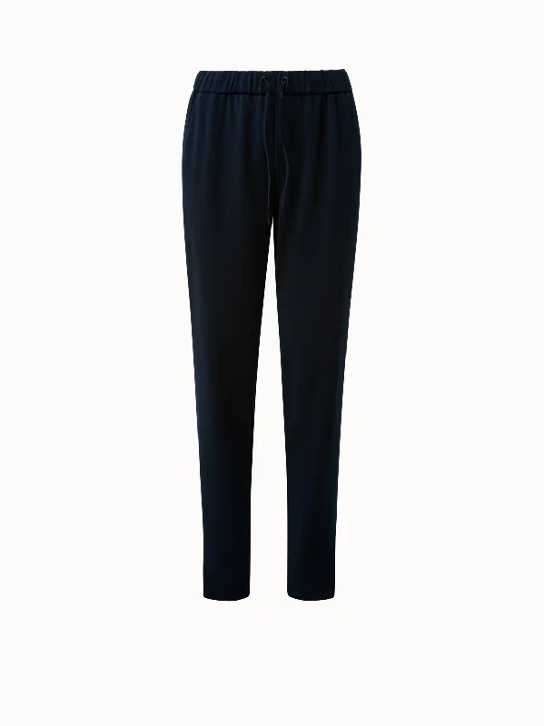 Straight - Leg Women's Vegan Leather Pants for a Chic LookMike Crêpe Tapered Pants