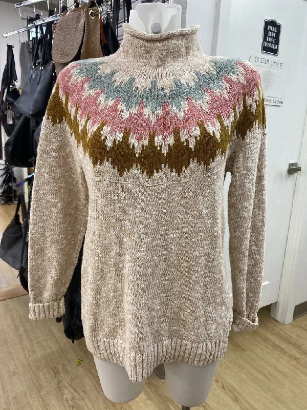 Plus Size Women's Embroidered Floral Patterned Sweater in White for a Spring - Inspired LookLL Bean sweater S Plus Size Women's Embroidered Floral Patterned Sweater in White for a Spring - Inspired LookLL Bean sweater S