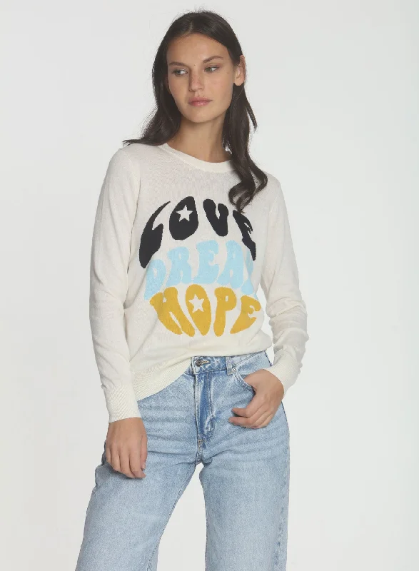 Women's Sequined Trimmed Sweater in Gold for a Glamorous Party LookLove Dream Crew - White Multi Women's Sequined Trimmed Sweater in Gold for a Glamorous Party LookLove Dream Crew - White Multi