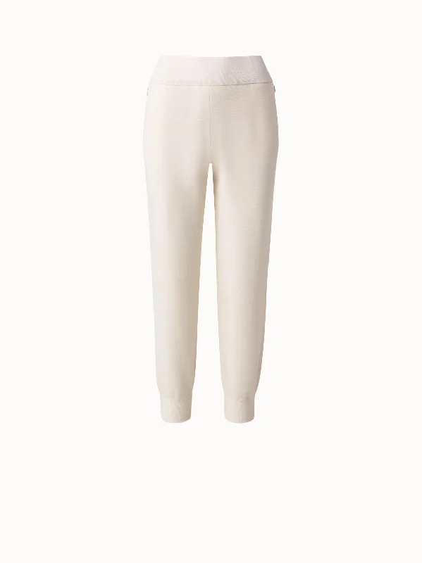 Palazzo Style Women's Printed Trousers in Bohemian PatternsMerino Wool Sweatpants